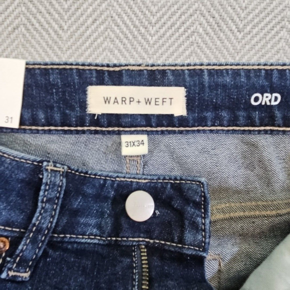 Warp + Weft Ord Chicago Straight Jeans Men's Size 31x34 New with tags! - Picture 14 of 16